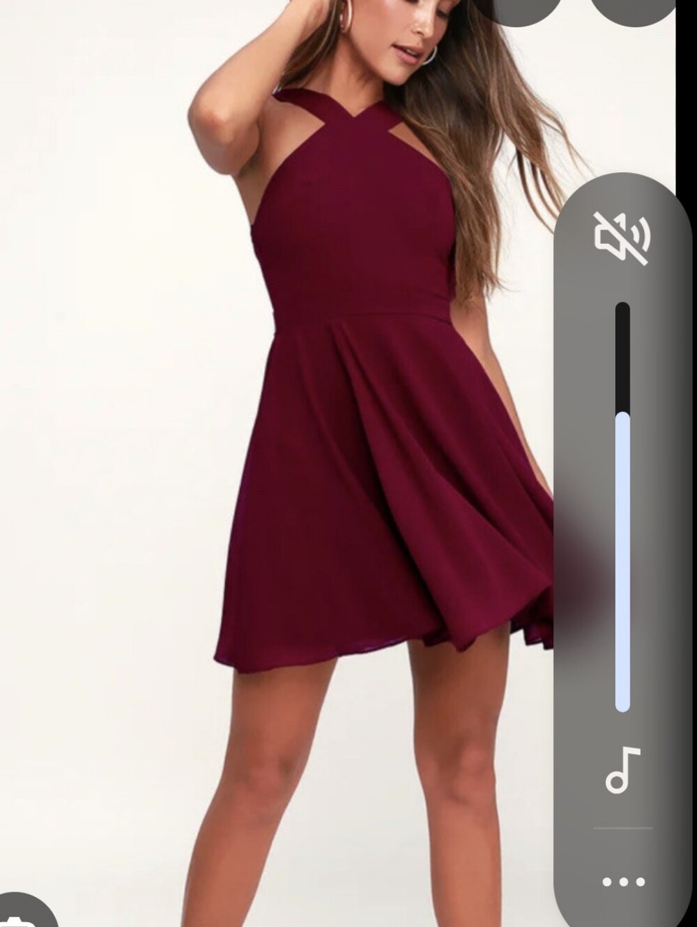 Lulu's Forevermore Wine Red Skater Skirt